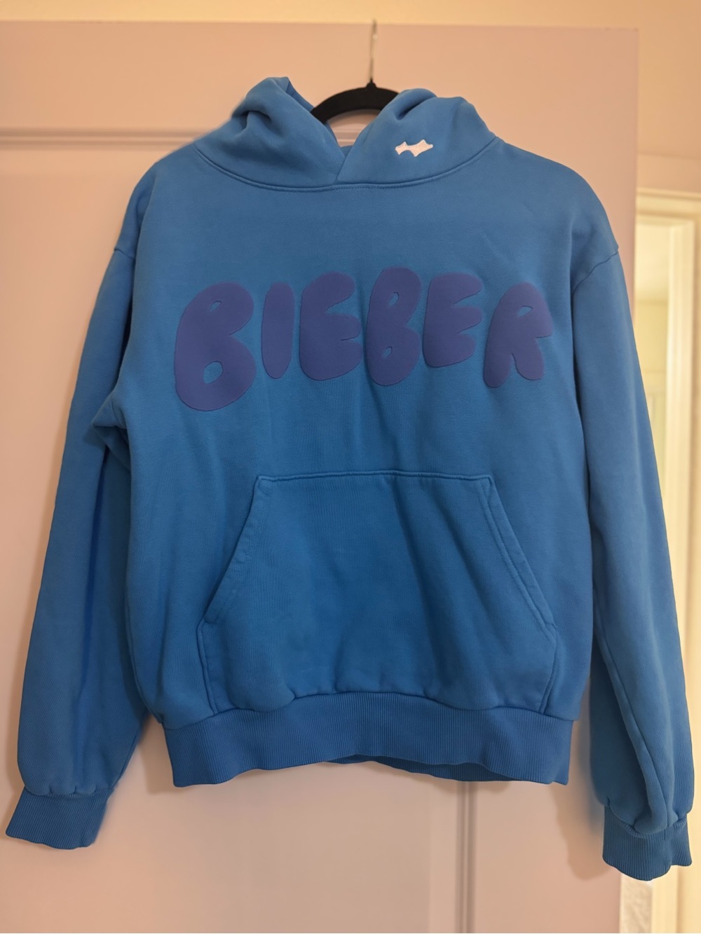 Coachella Exclusive Skylrk ‘BIEBER’ Hoodie - Blue, Sz Small